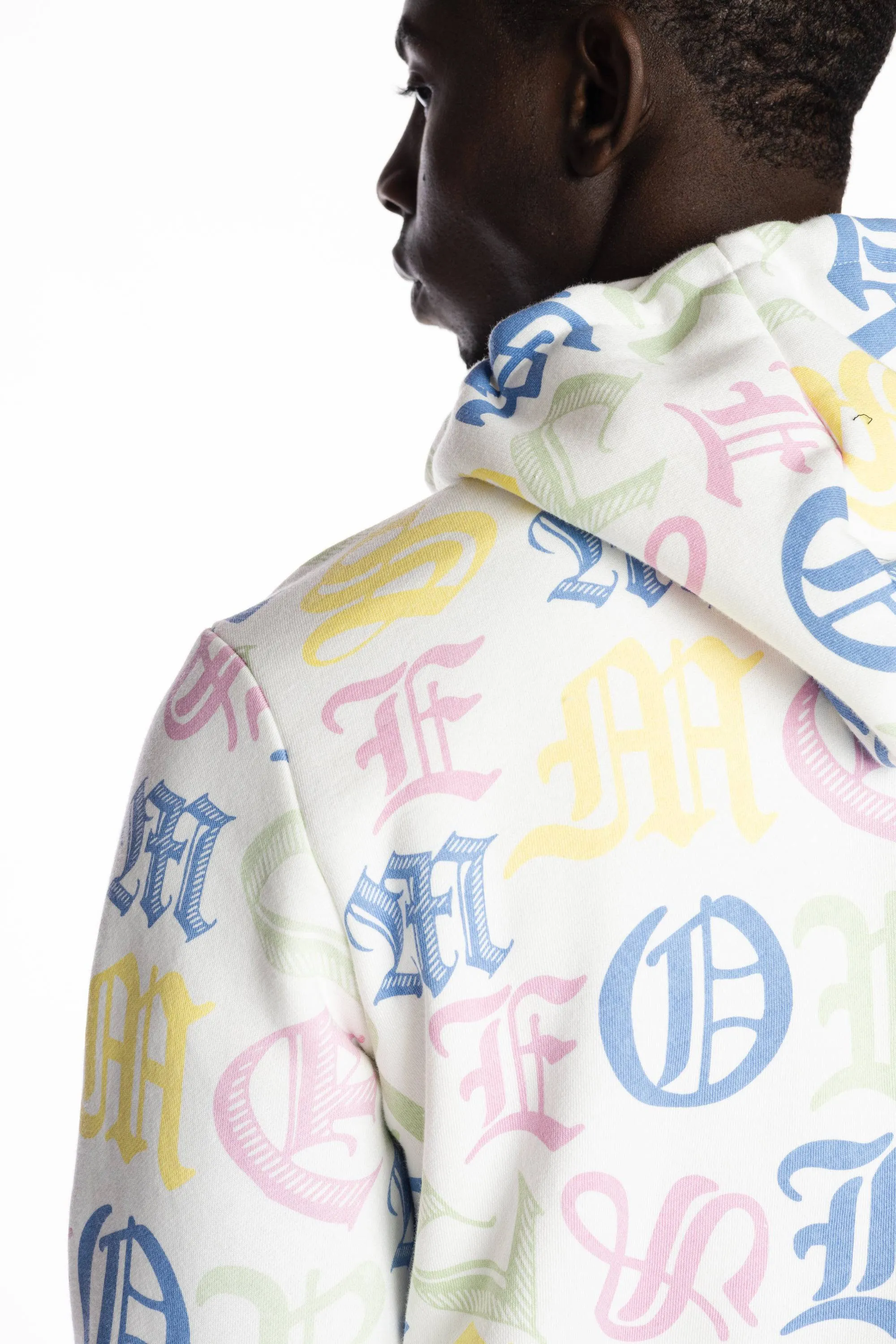 Monogram Fashion Hoodie - White/Multi