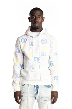 Monogram Fashion Hoodie - White/Multi