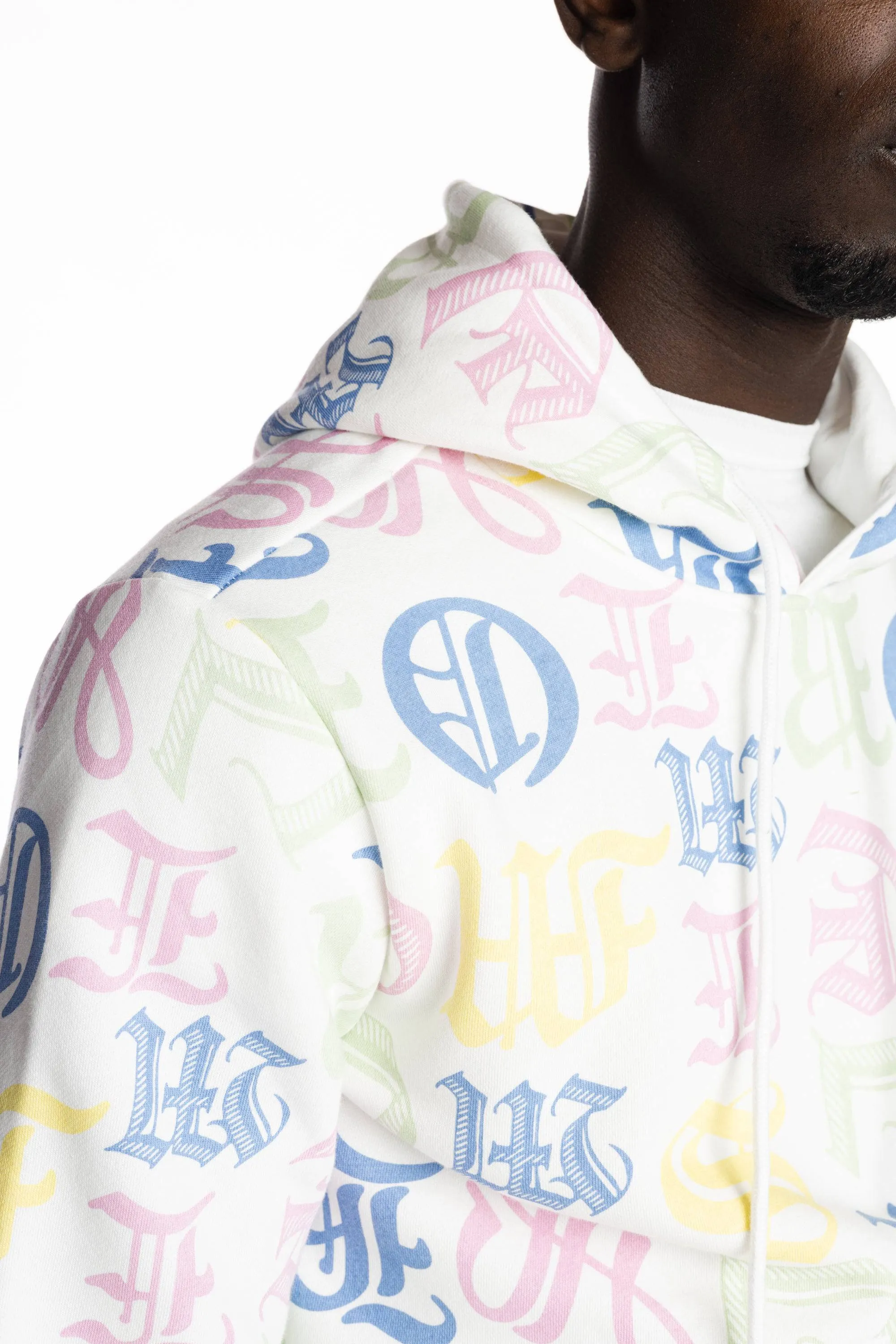 Monogram Fashion Hoodie - White/Multi