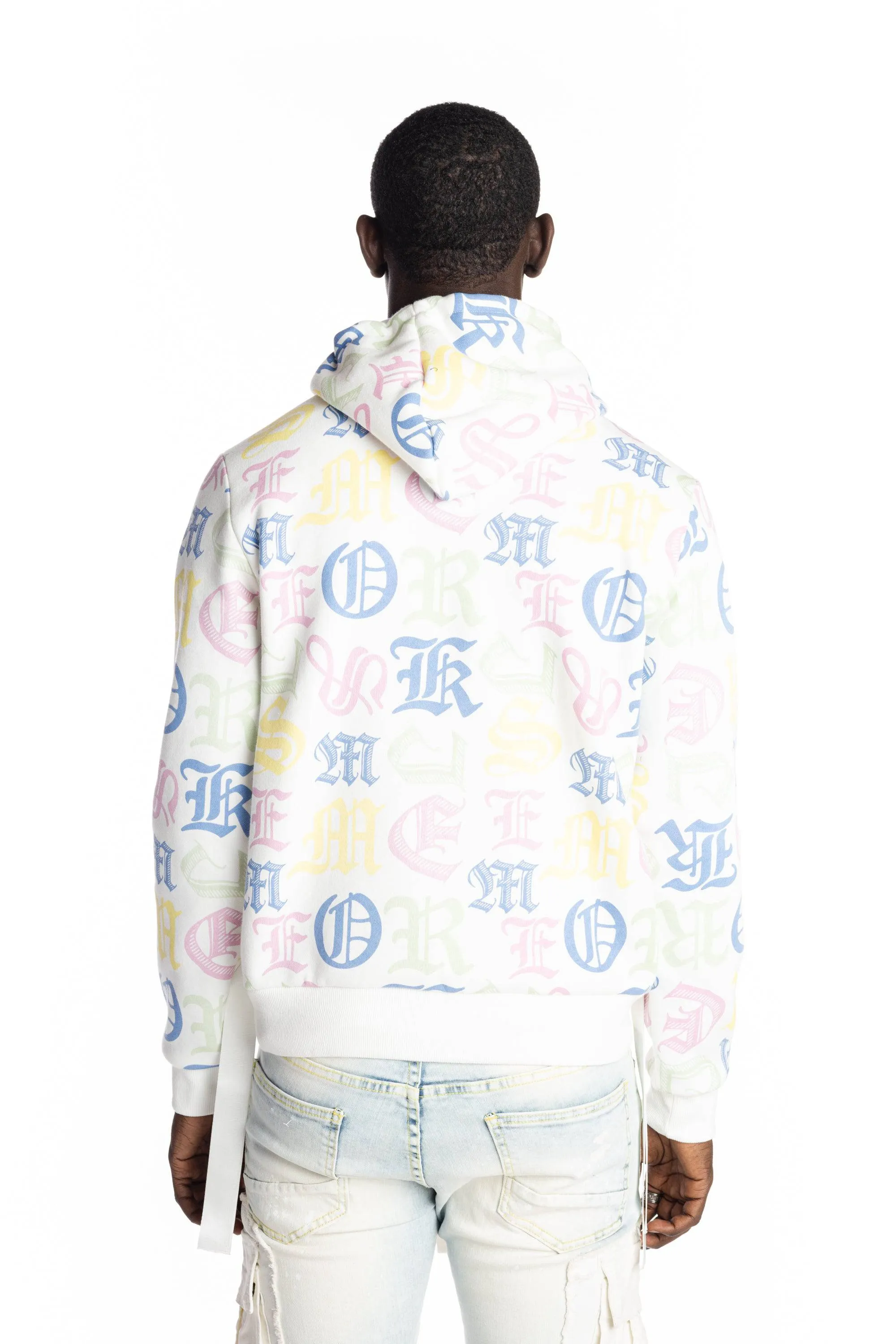 Monogram Fashion Hoodie - White/Multi