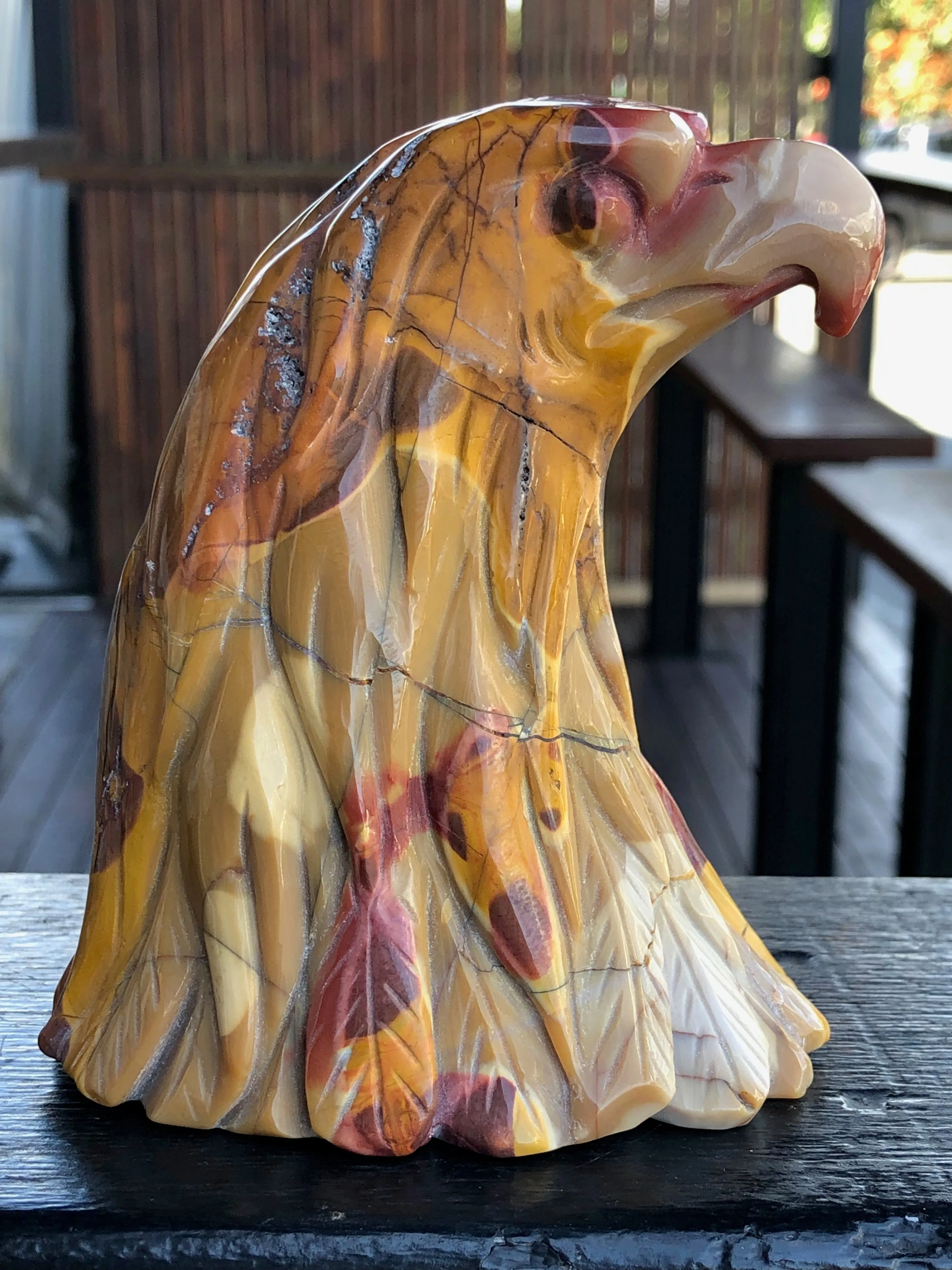 Mookaite Australian Wedge Tailed Eagle Bust [1k1043]