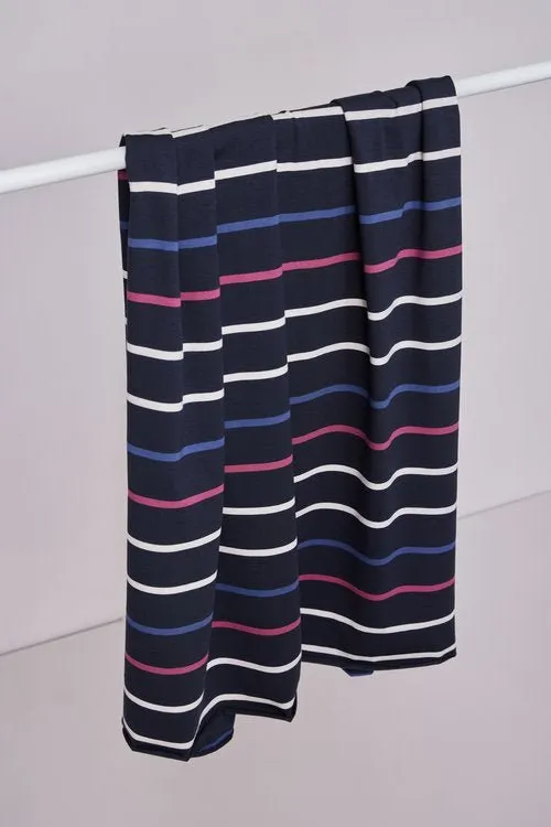 Nova Stripe Jersey (Tencel-Baumwolle) dark navy