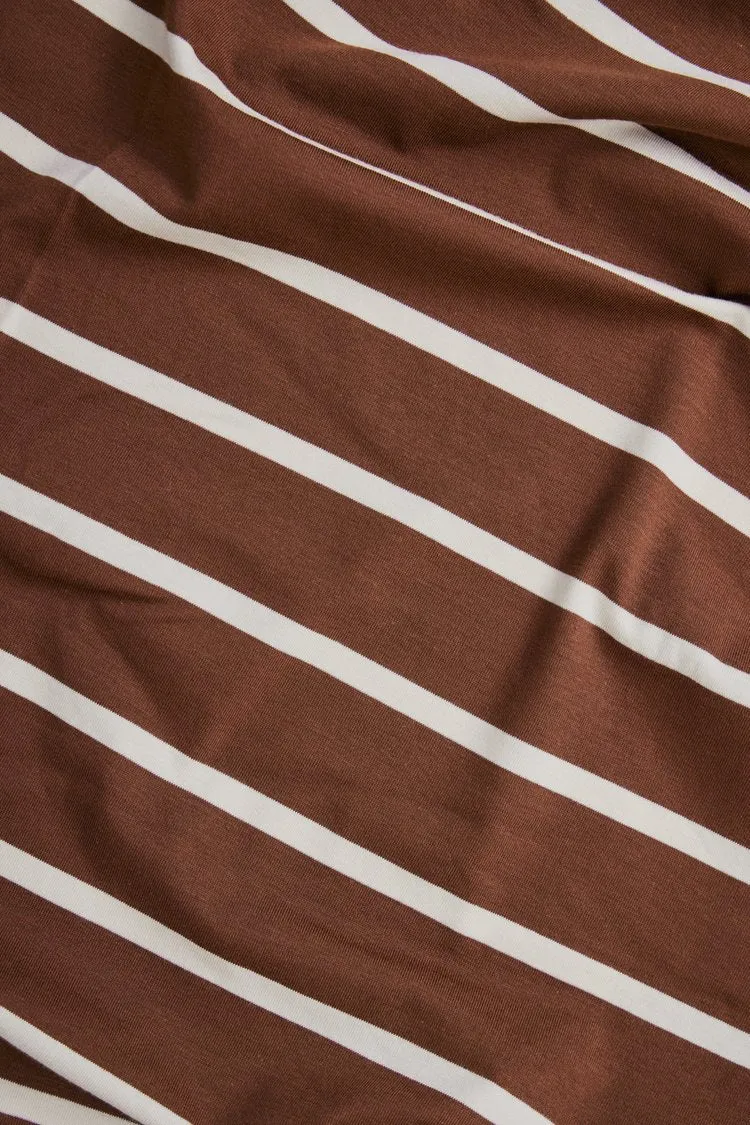 Nova Stripe Jersey (Tencel-Baumwolle) pecan