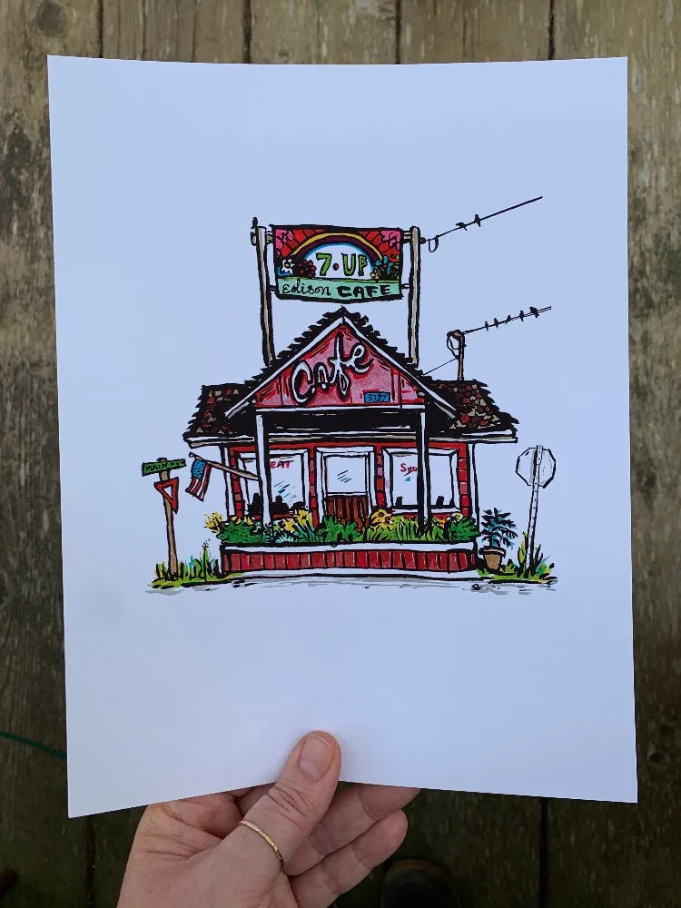 Old Edison Cafe Art Print