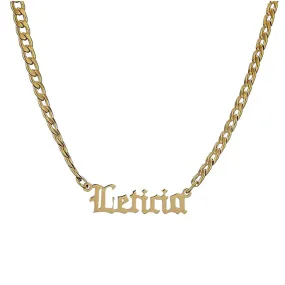 Old English Cuban Link Nameplate