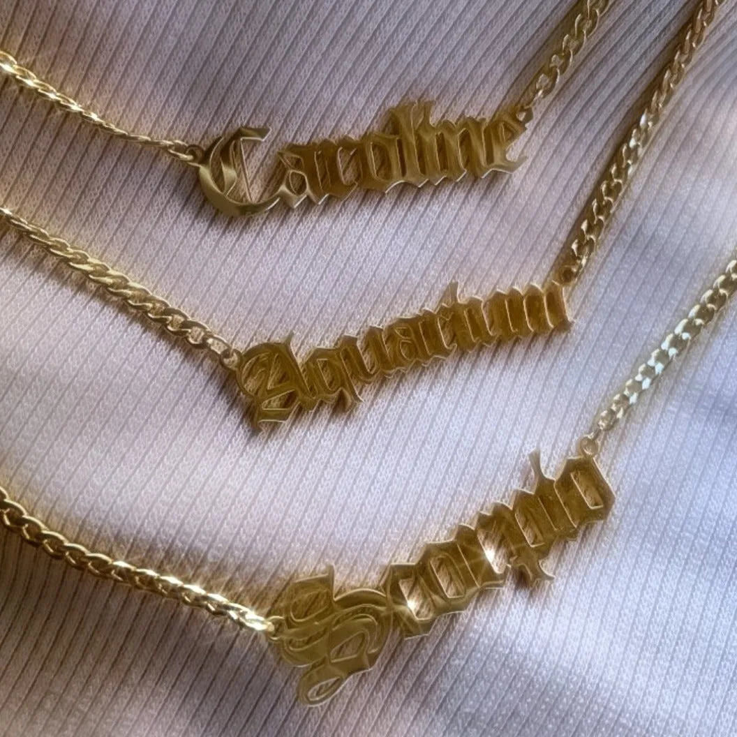 Old English Cuban Link Nameplate