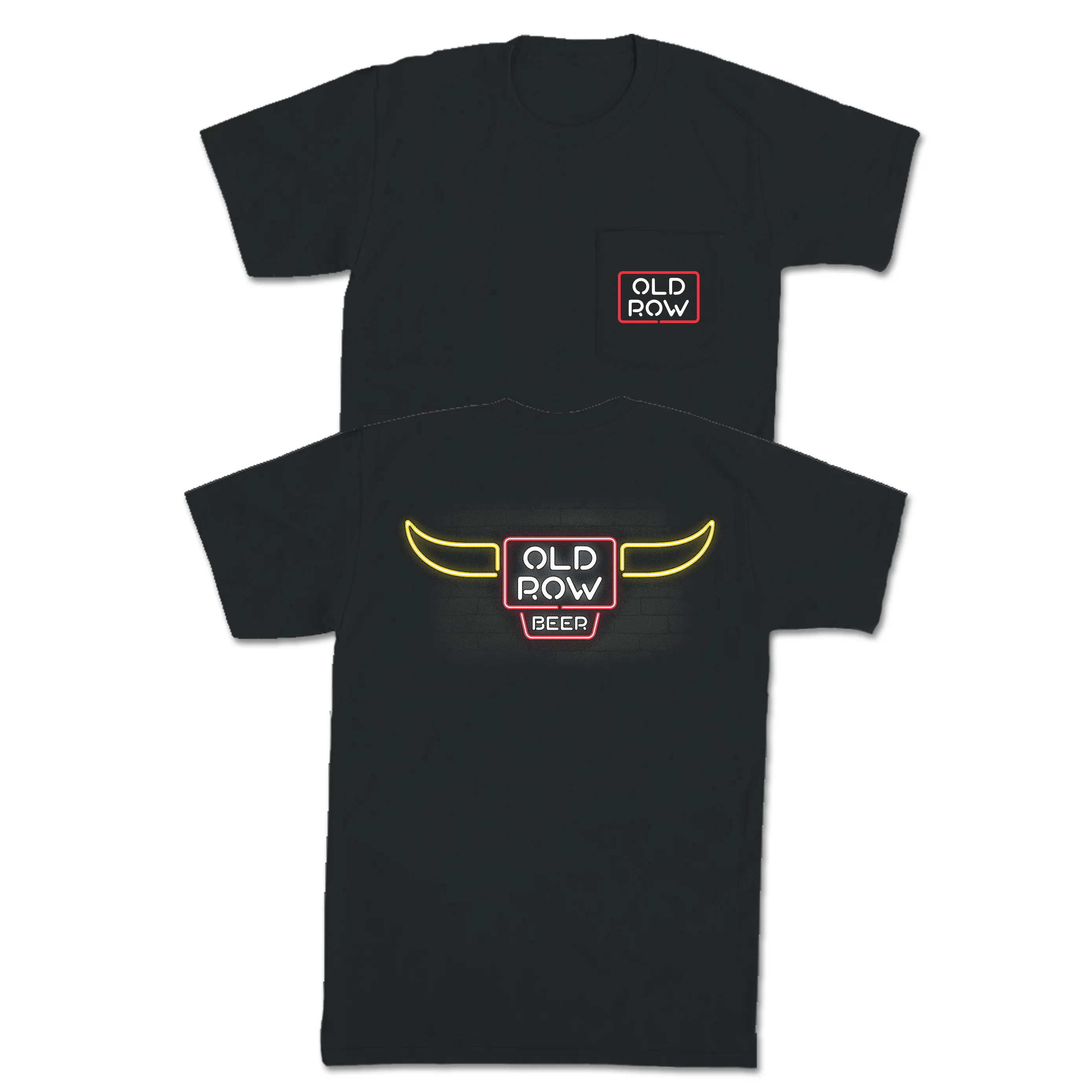 Old Row Beer Neon Bull Pocket Tee