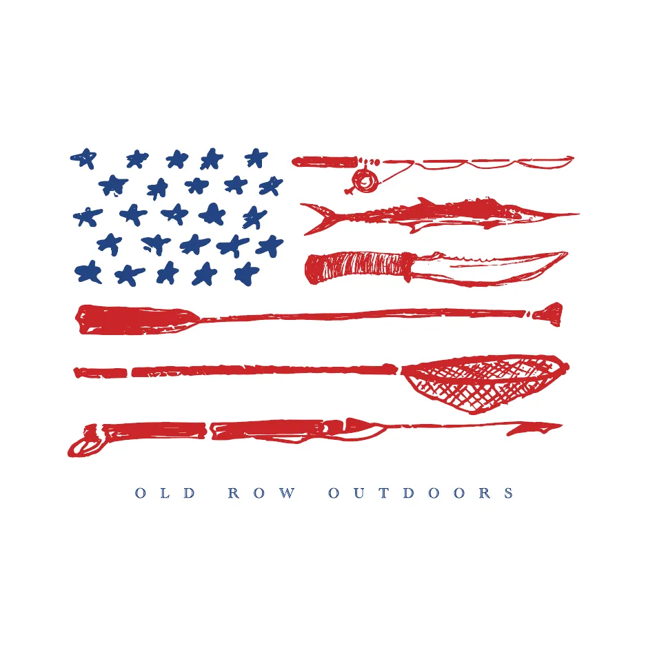 Old Row Outdoors Fishing USA Pocket Tee