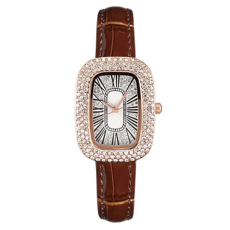 Rosegold square fashion watch