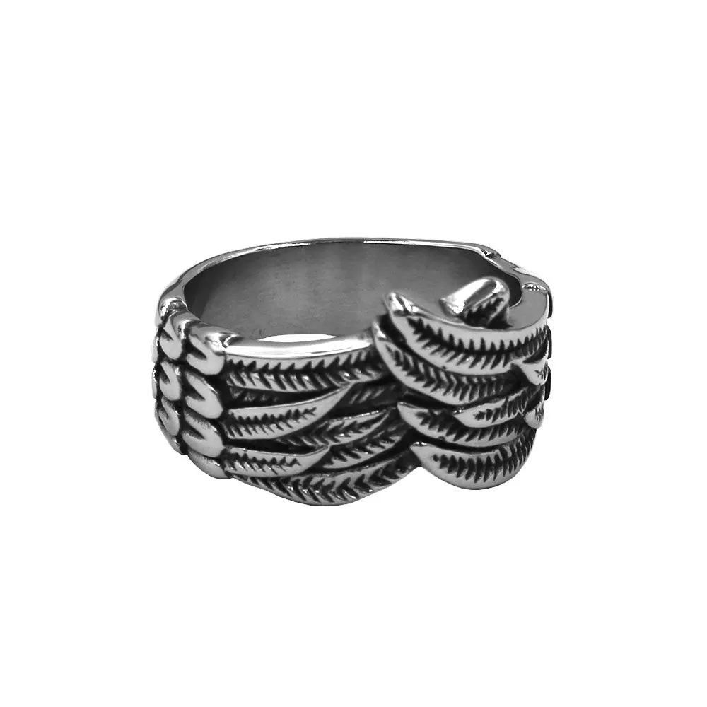 Stainless Steel Eagle Wing Ring