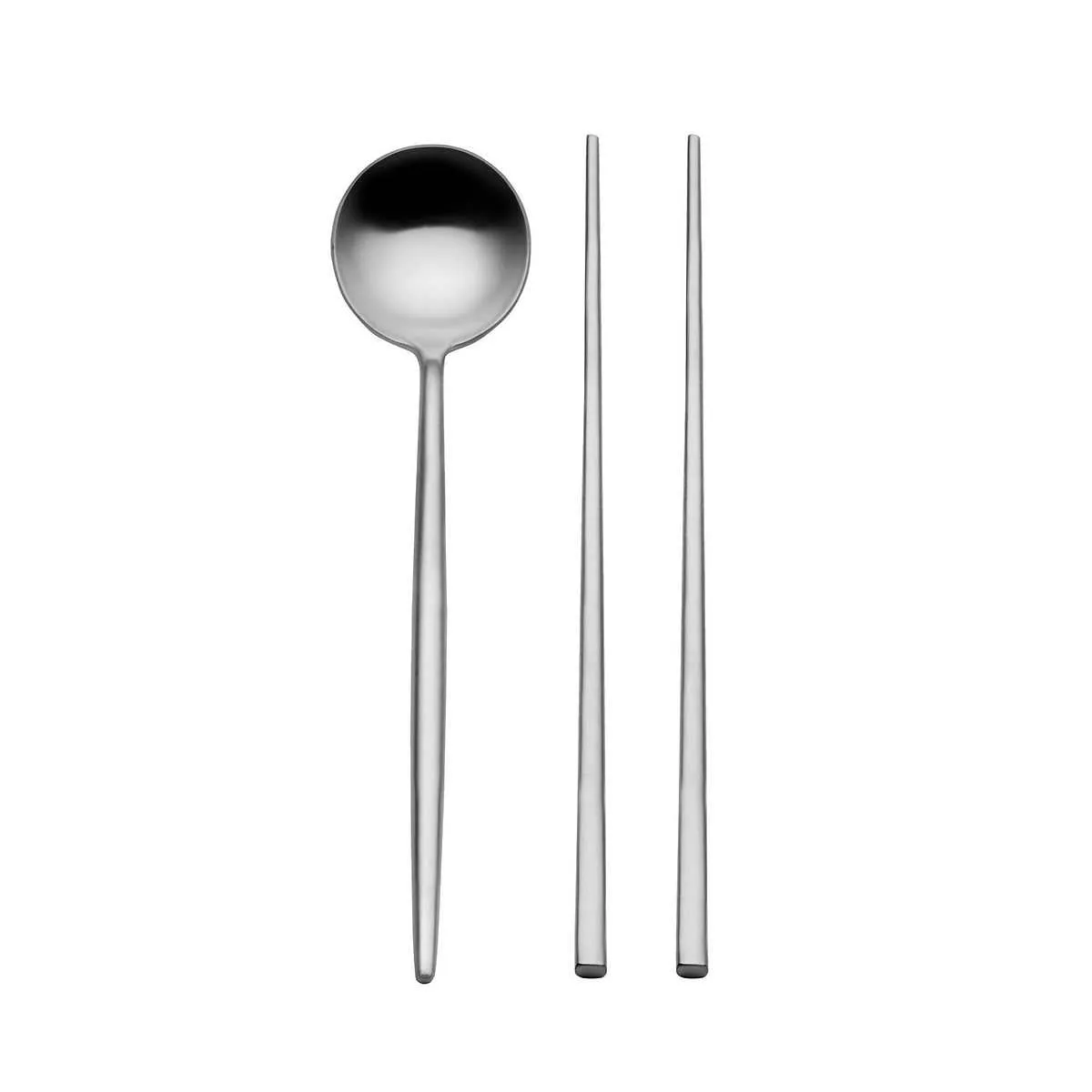 Studio Nova Stainless Steel Chopstick Set, Silver