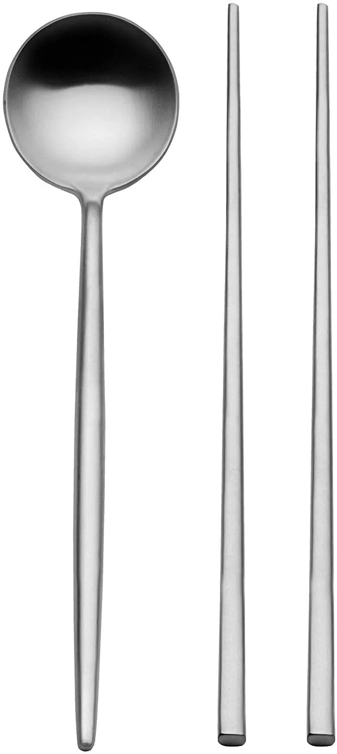 Studio Nova Stainless Steel Chopstick Set, Silver