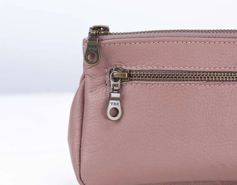 Thalia wallet - Old rose pink leather