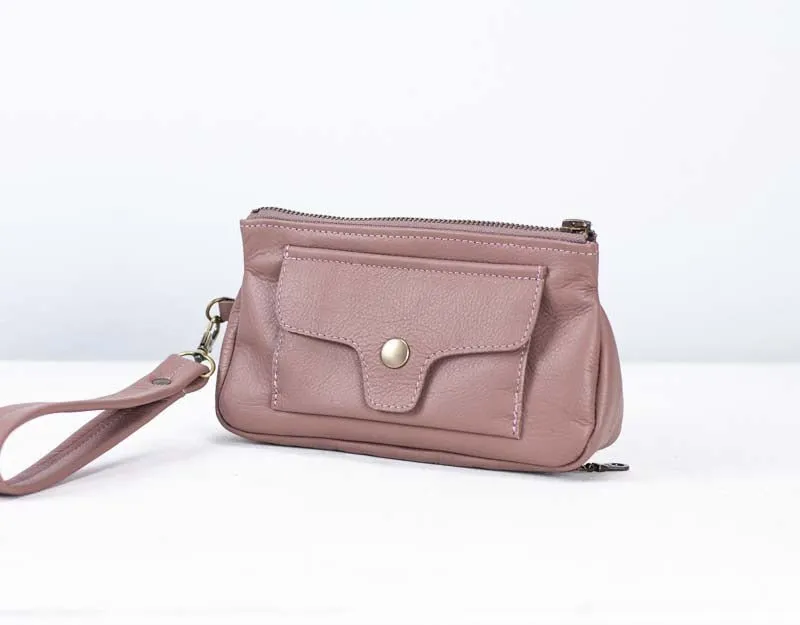 Thalia wallet - Old rose pink leather