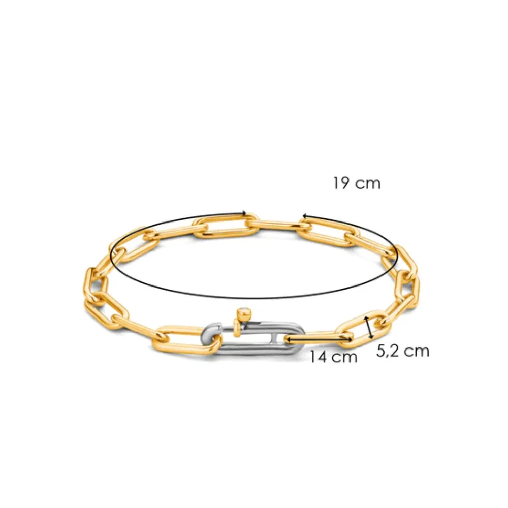 Ti Sento Two-Tone Closed Forever Link Bracelet