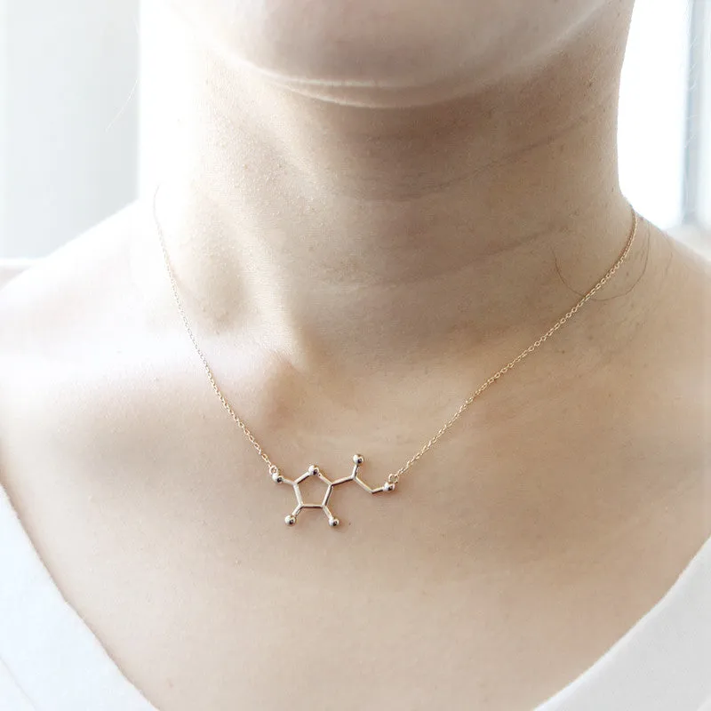 Vitamin C Molecule Necklace