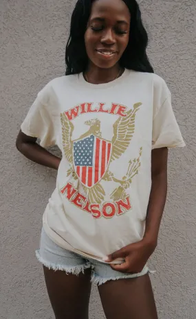 willie nelson eagle shield thrift tee