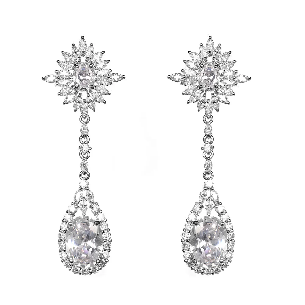 Women's Fashion CZ Bridal Wedding Earring