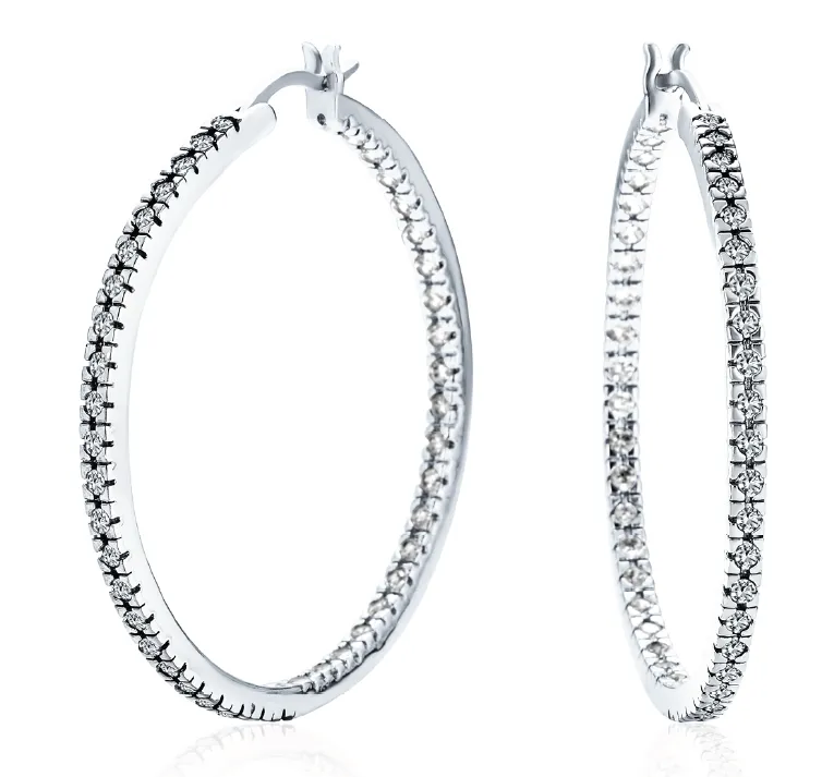 Women's Fashion CZ Hoop Earring