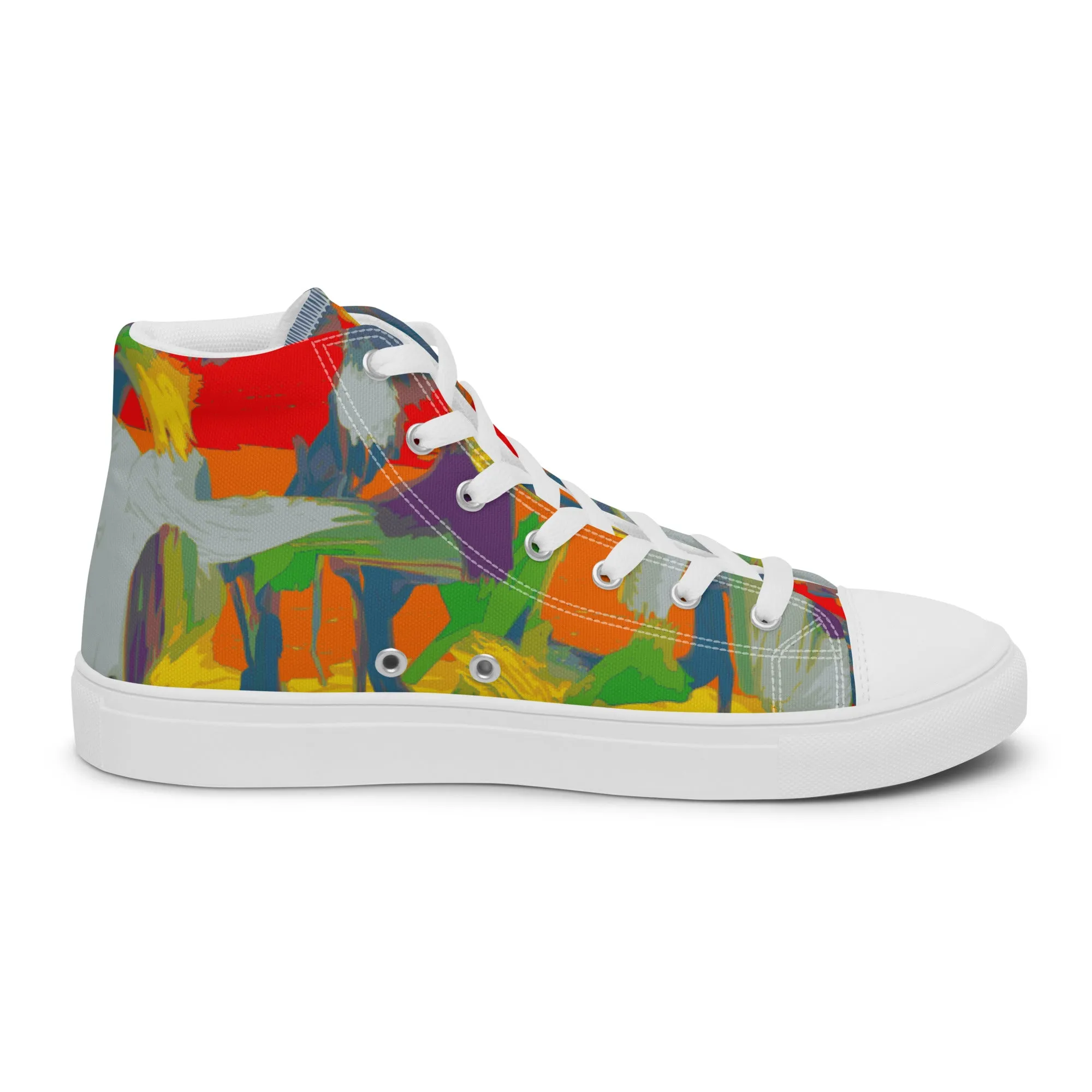 Women’s high top canvas shoes Graffiti/Mango